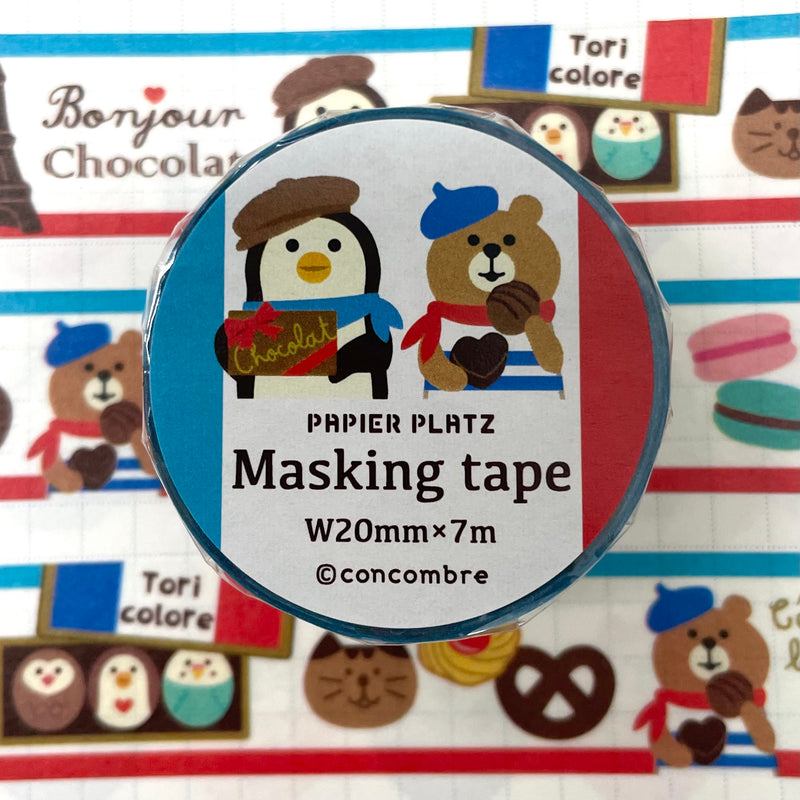 Papier Platz x Concombre Washi Tape - Bonjour Chocolate