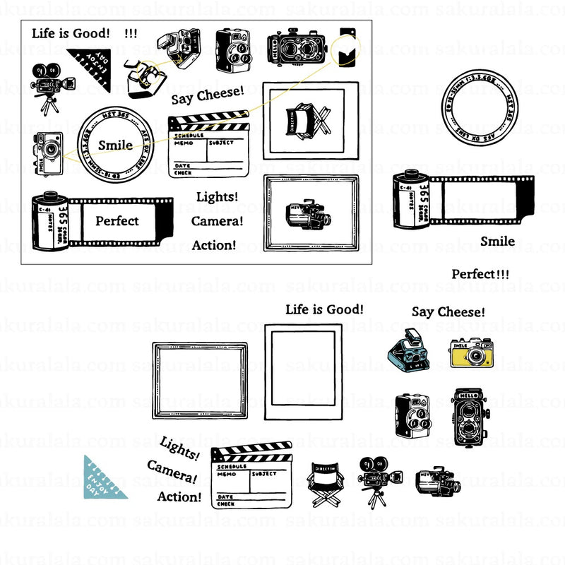 Sakuralala x Hello Small Things! Clear Stamps - Say Cheese!