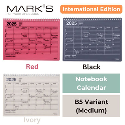 [International Edition] Mark's 2025 Notebook Calendar - Medium (B5 Variant)