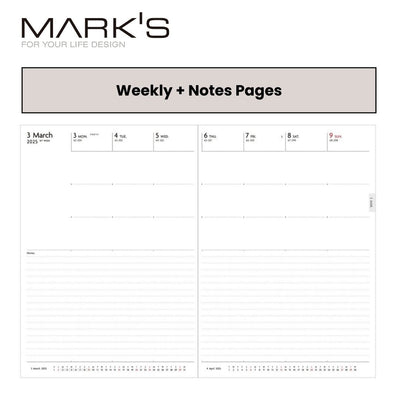 Mark's 2025 EDiT Semi A5 Weekly + Notes Planner - Souple Plus