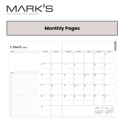 Mark's 2025 EDiT Semi A5 Weekly + Notes Planner Refill