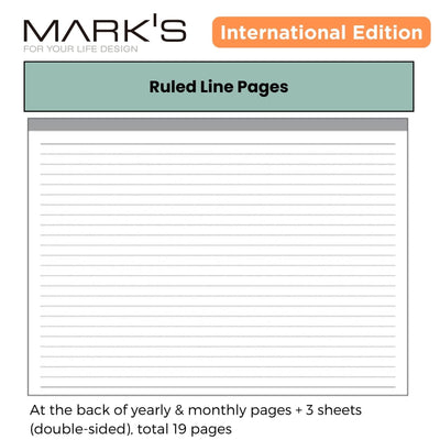 [International Edition] Mark's 2025 Notebook Calendar - Medium (B5 Variant)