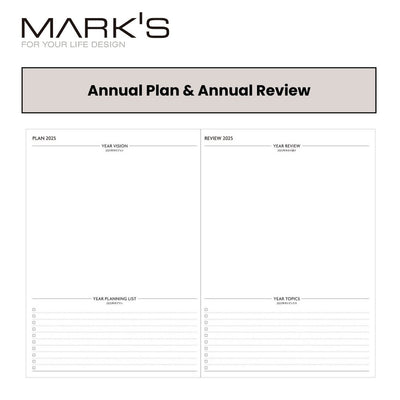 Mark's 2025 EDiT Semi A5 Weekly + Notes Planner - Nuance Colour