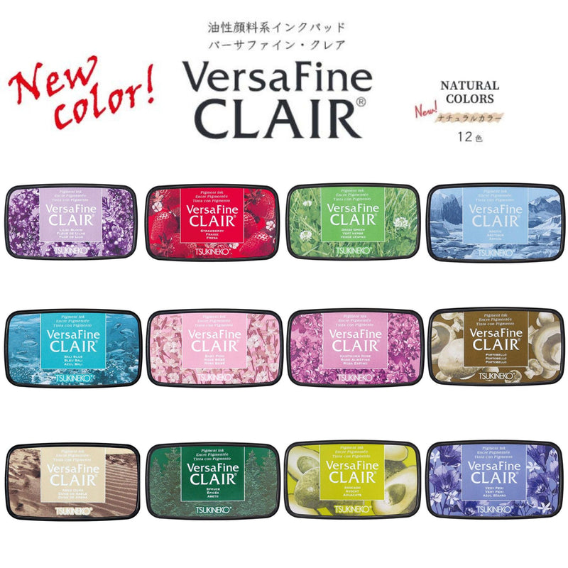 [2024 New Colours] Tsukineko VersaFine Clair Ink Pads - 12 Natural Colours