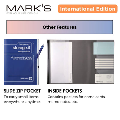 [International Edition] Mark's 2025 A5 Weekly Vertical Planner Diary - Flower