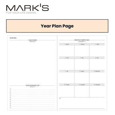 Mark's 2025 EDiT B6 One Day One Page Planner - Souple