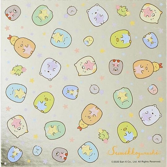 San-X Sumikkogurashi Foil Coloured Paper - Pink Pajamas