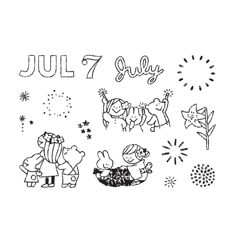 Sakuralala x Igloo*Dining* 365™ Clear Stamps -  July