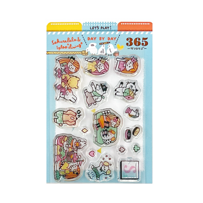 [LIMITED EDITION} Sakuralala x Igloo*Dining* 365™ Clear Stamps - June Set with Washi Sheets