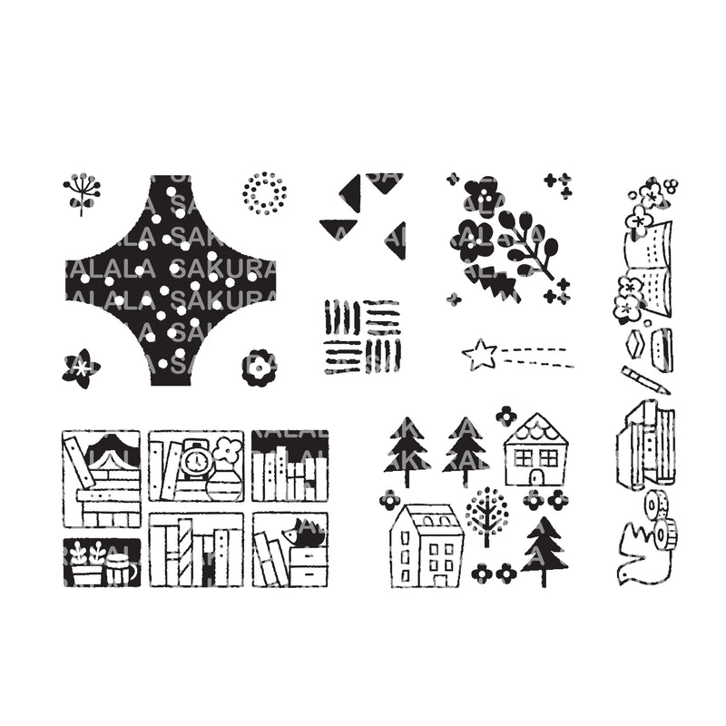 Sakuralala x Igloo*Dining* 365™ Clear Stamps -  Pretty Patterns