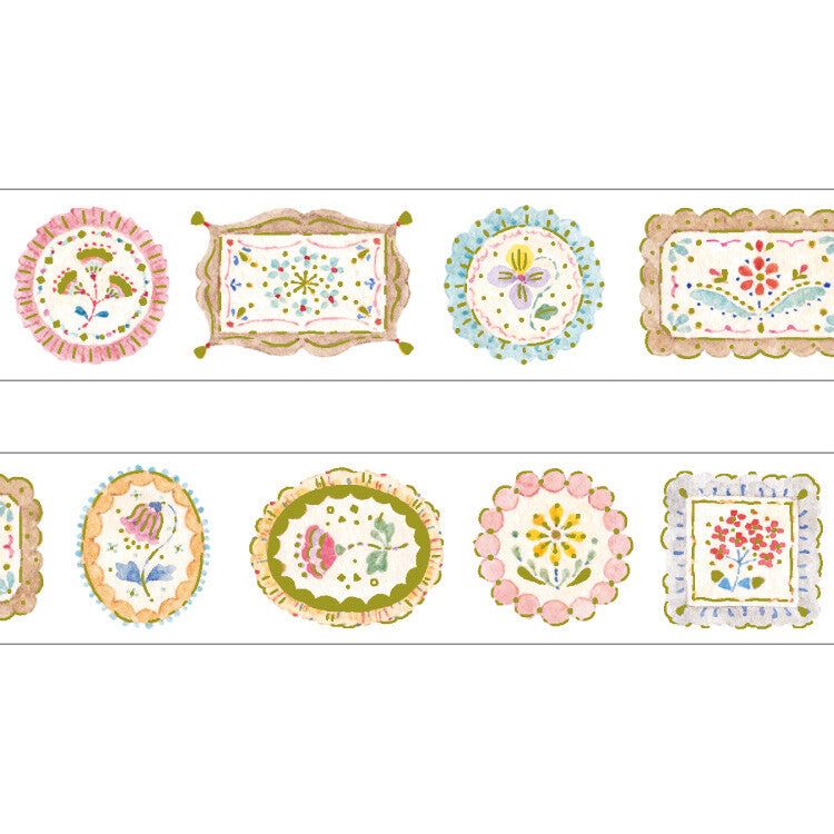 Papier Platz x Nakauchi Waka Washi Tapes - Flower Label