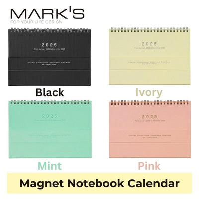 Mark's 2025 A5 Desktop Magnet Notebook Calendar