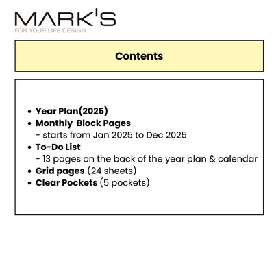 Mark's 2025 A5 Desktop Magnet Notebook Calendar