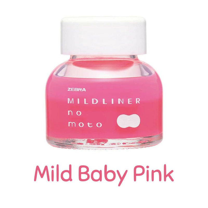 Zebra Mildliner No Moto Water-Based Pigment Ink - Mild Baby Pink