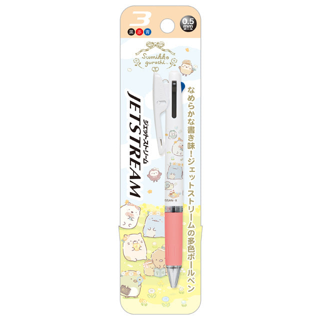 San-X Sumikkogurashi x Uni-ball JETSTREAM 3 Colour 0.5mm Ballpoint Pen - Picnic Orange