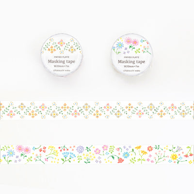 Papier Platz x Nakauchi Waka Washi Tapes - Colourful Flowers