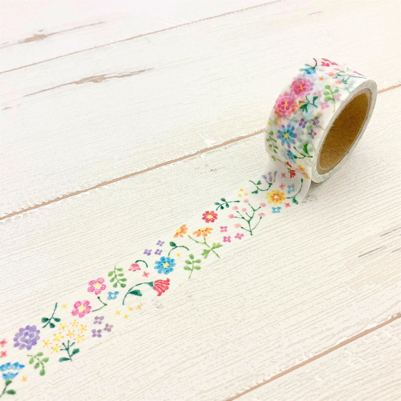 Papier Platz x Nakauchi Waka Washi Tapes - Colourful Flowers