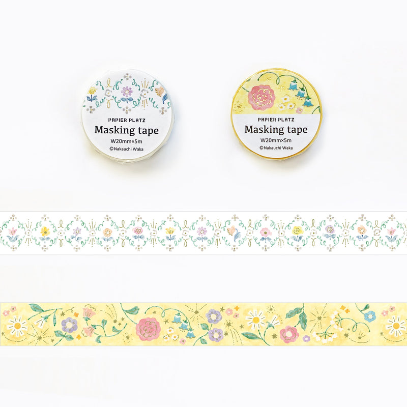 Papier Platz x Nakauchi Waka Washi Tapes - Flower Bloom