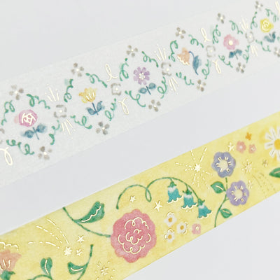 Papier Platz x Nakauchi Waka Washi Tapes - Bright Flower