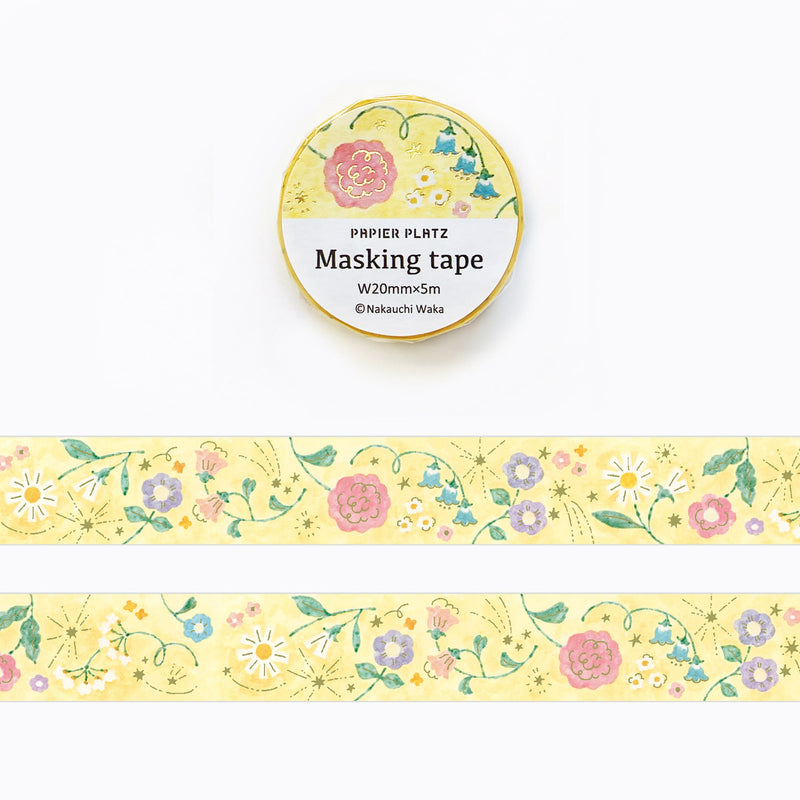 Papier Platz x Nakauchi Waka Washi Tapes - Bright Flower