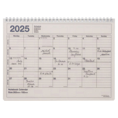 [International Edition] Mark's 2025 Notebook Calendar - Medium (B5 Variant)