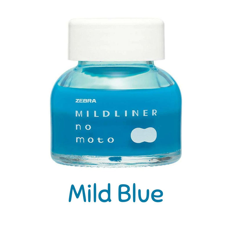 Zebra Mildliner No Moto Water-based Pigment Ink - Mild Blue