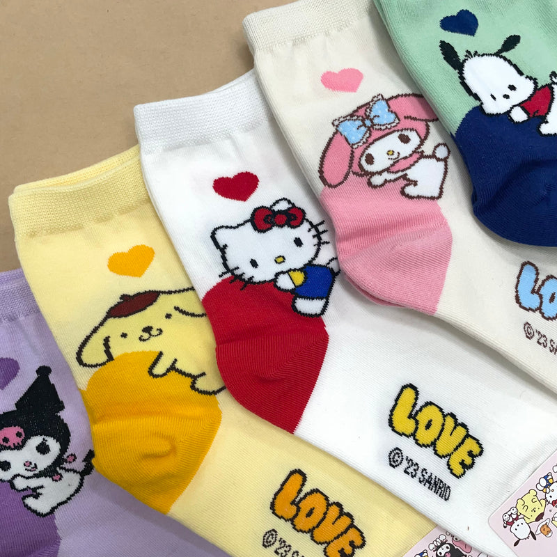 Kikiya Socks x Sanrio Children Big Heart Socks 200-220mm (Large)