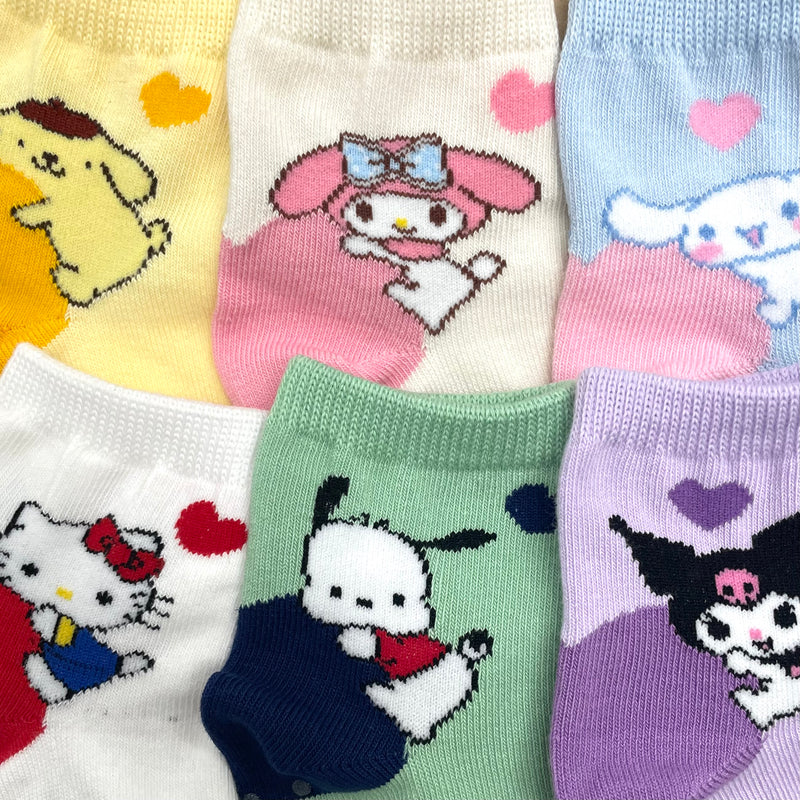 Kikiya Socks x Sanrio Children Big Heart Long Socks 130-160mm (Small)