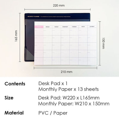 Jam Studio A5 Monthly Desk Pad & Refills