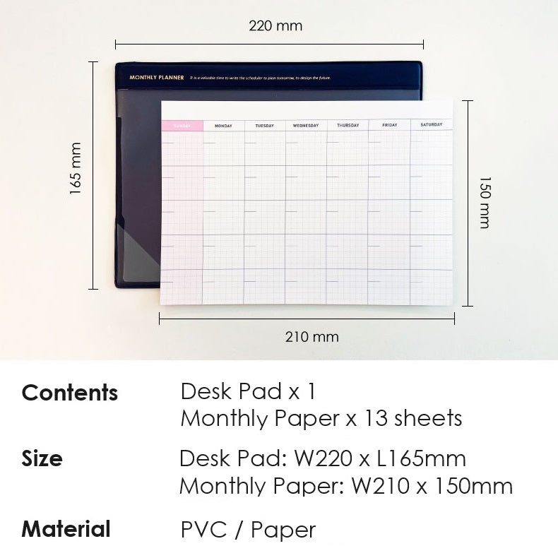 Jam Studio A5 Monthly Desk Pad & Refills