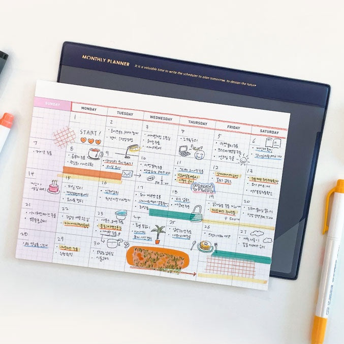 Jam Studio A5 Monthly Desk Pad & Refills