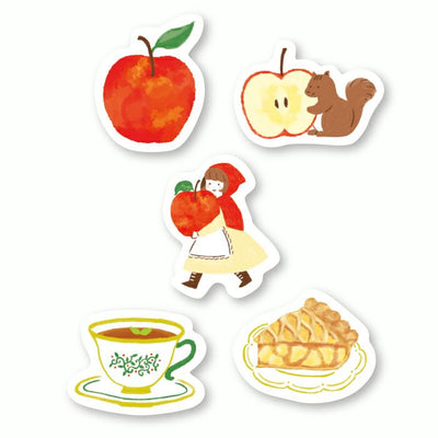 Furukawa Paper Works Little Girl Shopkeepers Collection Flake Seal - Apple Shop