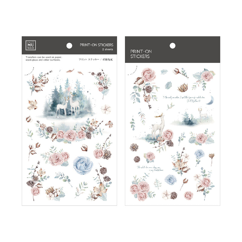 MU Lifestyle Print-On Stickers - 208 Dreaming with White Deers