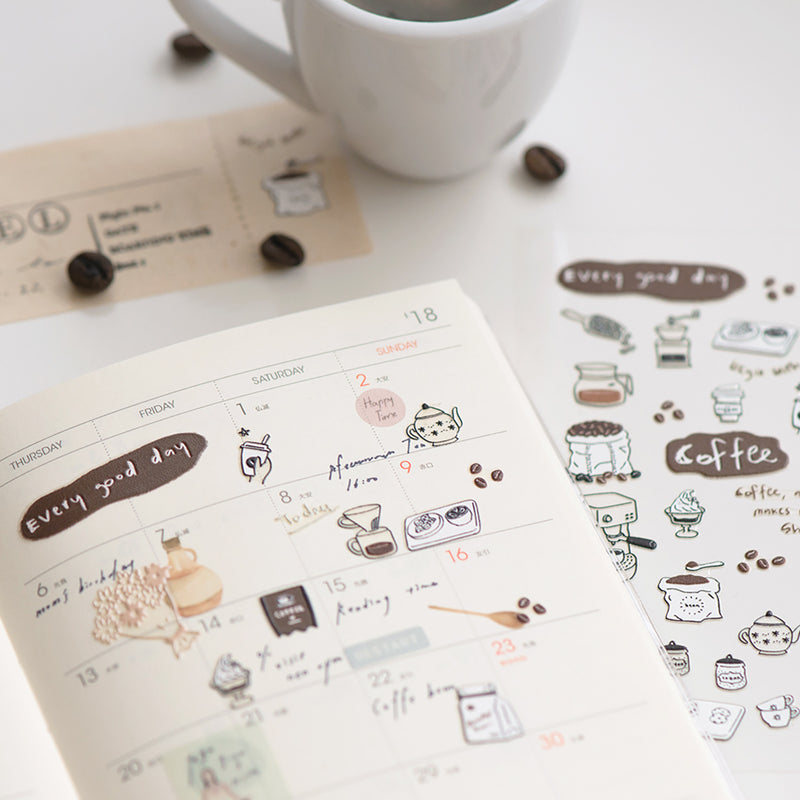 MU Lifestyle Pop-Up Sticker - 013 Coffee Time