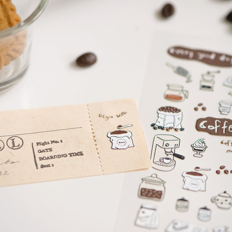 MU Lifestyle Pop-Up Sticker - 013 Coffee Time