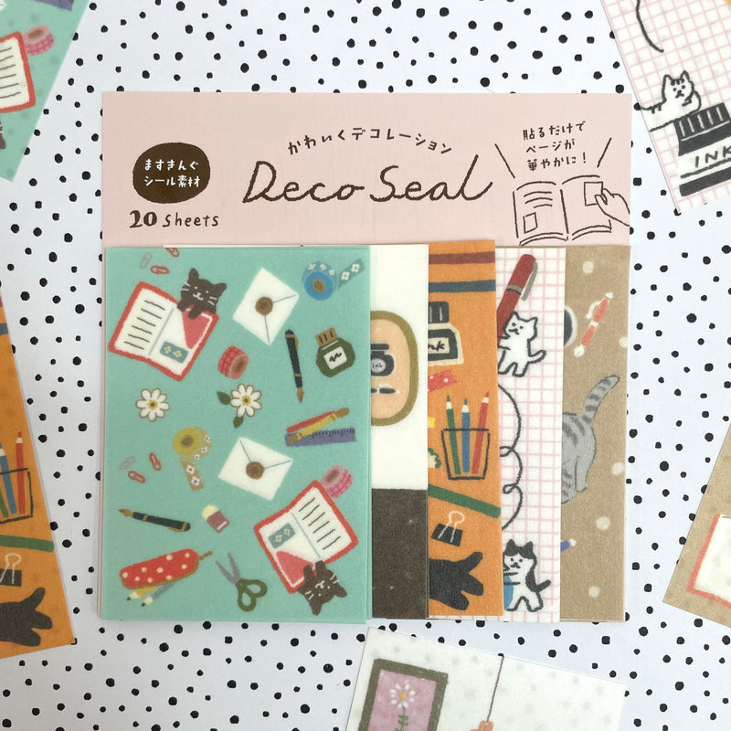 Furukawa Paper Works Deco Seal - Neko Stationery