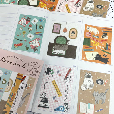 Furukawa Paper Works Deco Seal - Neko Stationery