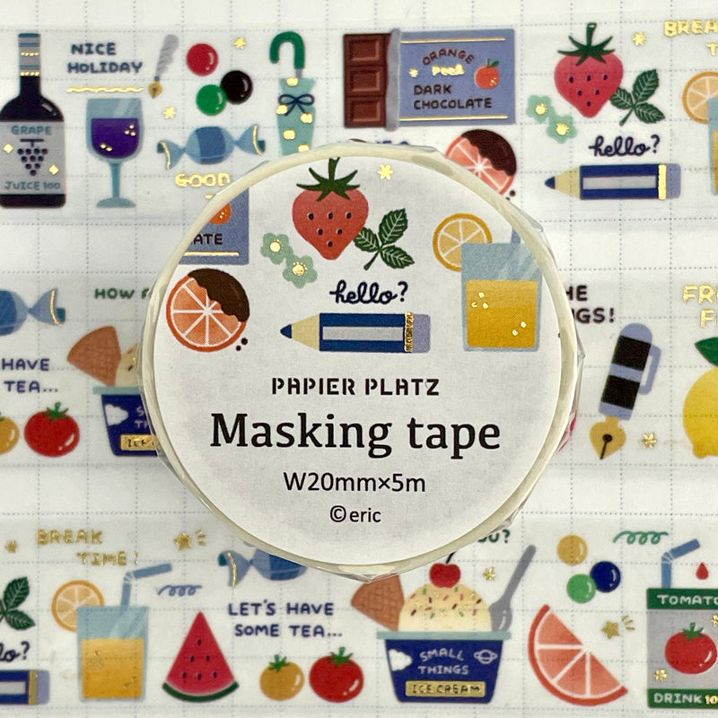 Papier Platz x Eric Hello Small Things! Washi Tapes - Fruits