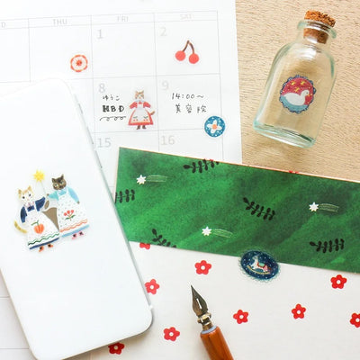 Cozyca Products x Aiko Fukawa Clear Sticker - Cats and Buttons