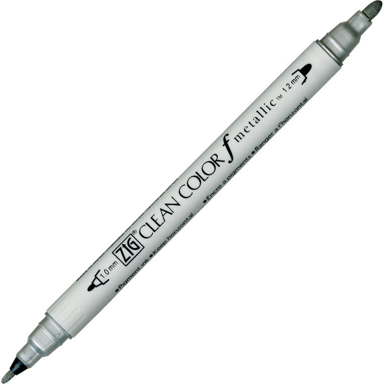 Kuretake ZIG Clean Colour F Twin Tip Markers - Metallic