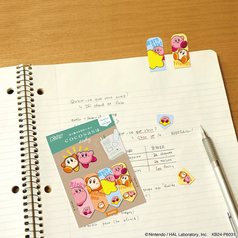 Kirby x Beverly Cocosasu Sticky Note Page Markers - Kirby & Waddle Dee