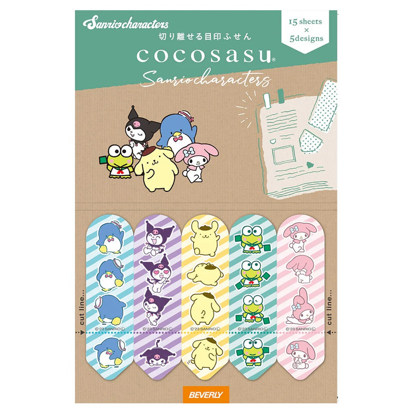 Sanrio x Beverly Cocosasu Sticky Note Page Markers - Happy Stripe