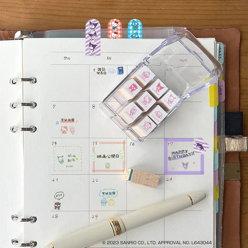 Sanrio x Beverly Cocosasu Sticky Note Page Markers - Happy Stripe