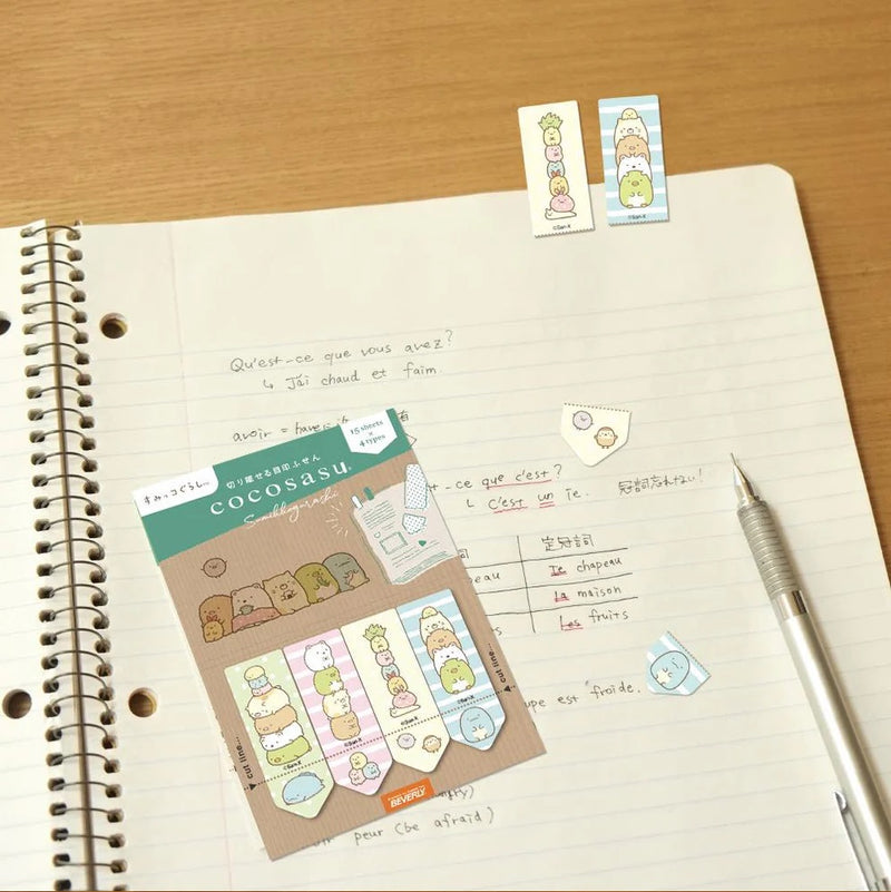 San-X Sumikko Gurashi x Beverly Cocosasu Sticky Note Page Markers - Everyone