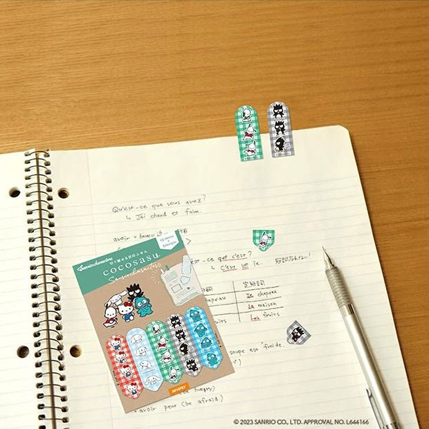 Sanrio x Beverly Cocosasu Sticky Note Page Markers - Lucky Check