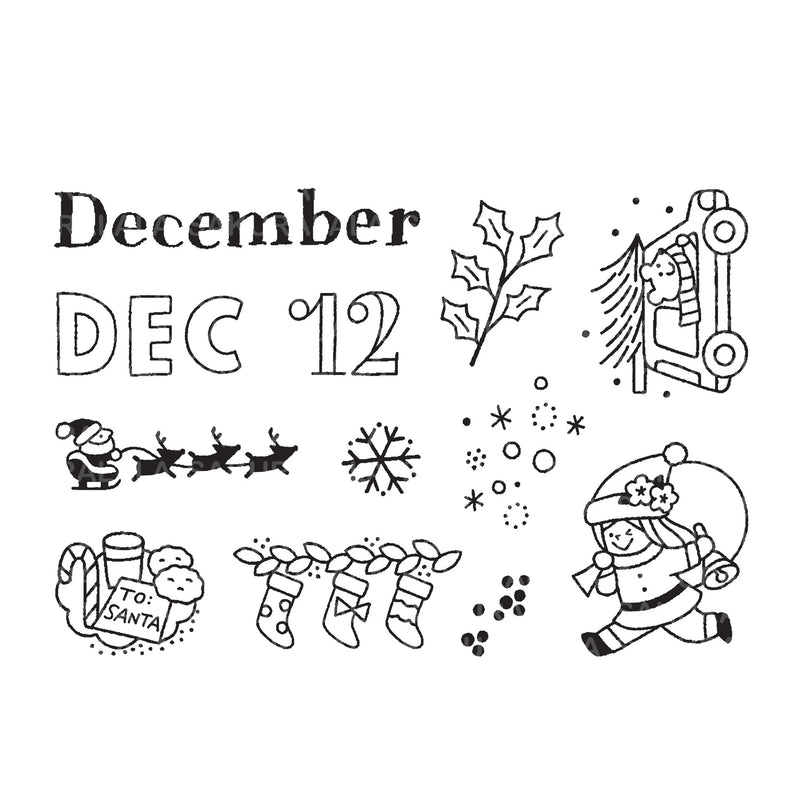 Sakuralala x Igloo*Dining* 365™ Clear Stamps - December