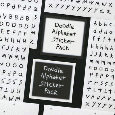 Iconic Doodle Alphabet Sticker Pack