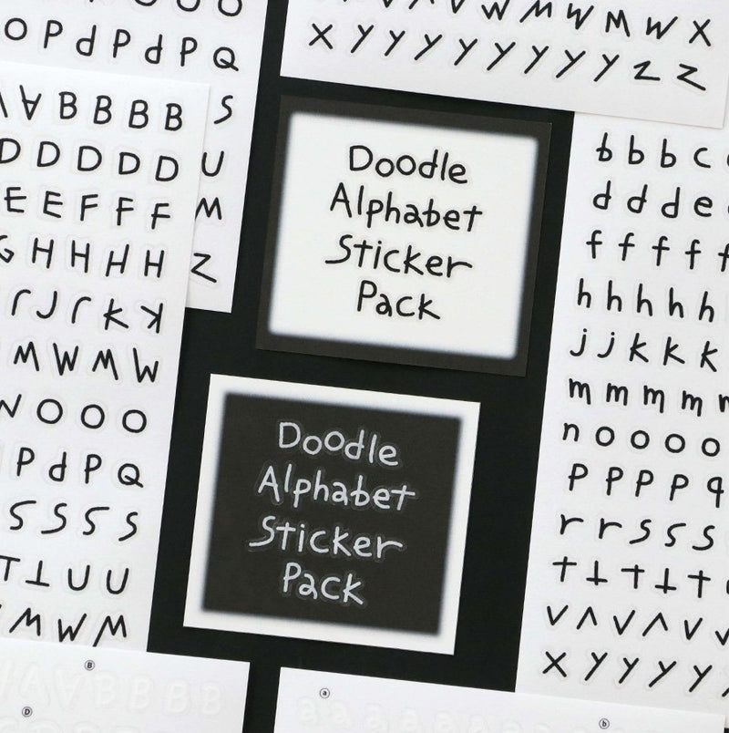 Iconic Doodle Alphabet Sticker Pack