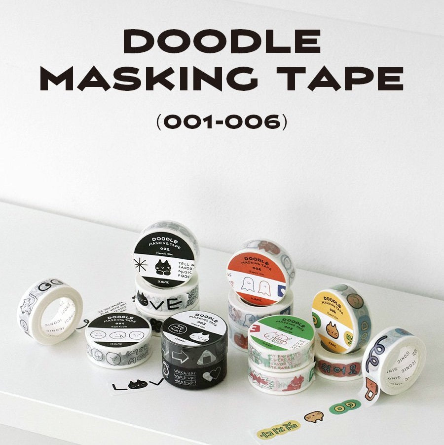 Iconic Doodle Masking Tapes – Shokakko