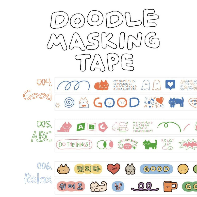 Iconic Doodle Masking Tapes